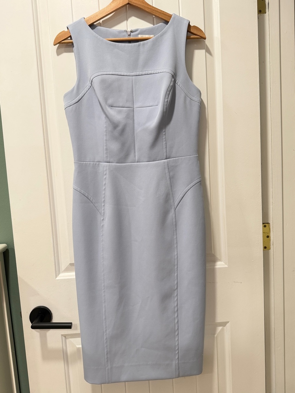 Milly Light Blue Sleeveless Sheath Dress